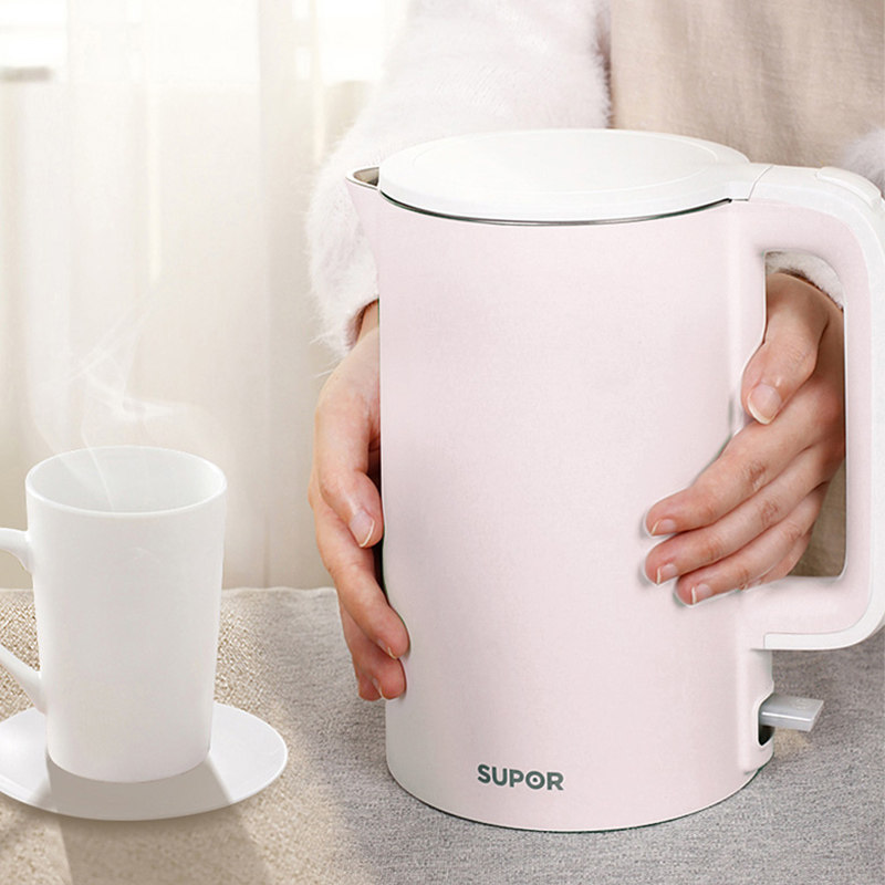 Supal Electric kettle Household 304 stainless steel kettle double anti - hot teapot fast electric kettle