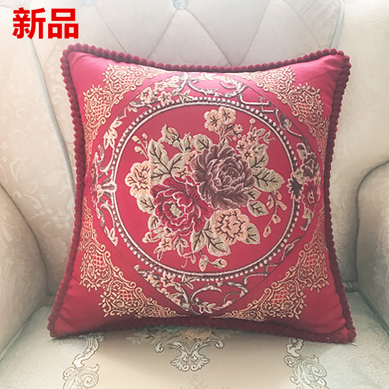 Gối châu Âu mới đệm gối phòng khách sofa phòng ngủ trở lại phòng khách Trung Quốc gỗ gụ eo gối sang trọng - Trở lại đệm / Bolsters gối tựa ghế văn phòng