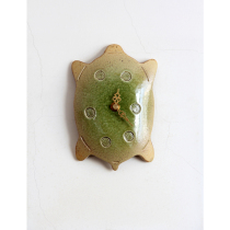 Spot Japanese original imported beautiful tortoise rough pottery decorative wall clock Japanese home wall clock wall decoration