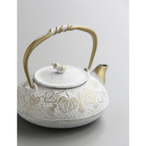 Defective Japanese original imported Southern Iron White Gold six gourd 0 6 liters inner enamel tea iron pot