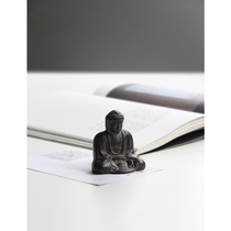 Spot Japan imported Southern Iron big day Tilai Buddha cast iron book town town paper desktop small ornaments