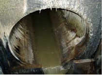 Ultrasonic Doppler flowmeter for measuring sewer pipe water flow velocity