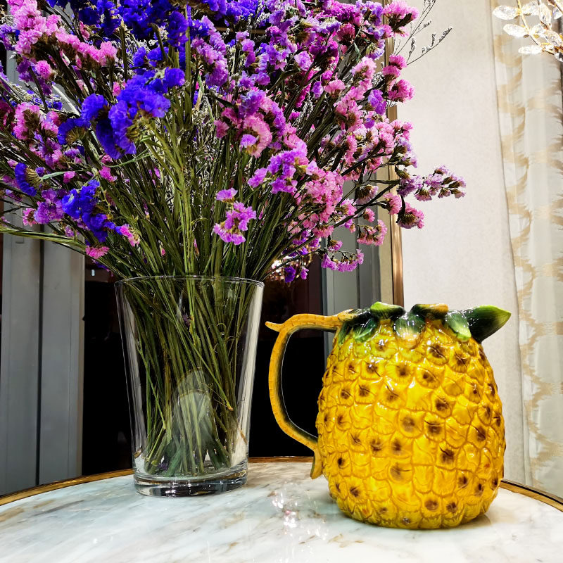 Creative Emulation Fruit Vases Pineapple swing pieces hydroponic flower European style water pot Water bacon lilies lilies rich and rich