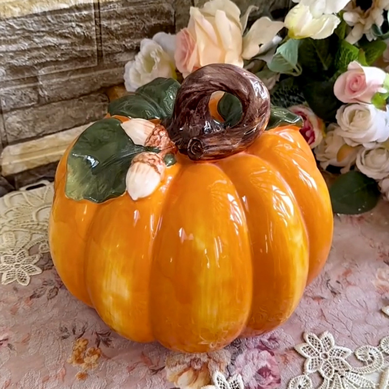 Orange Pumpkin Ornaments, Ceramic Decorations, Living Room Tv Cabinet, Wine Cabinet, Entrance Hall, Home Accessories, Creative, Accessible Luxury and High-End Orange Pumpkin Ornaments, Ceramic Decorations, Living Room Tv Cabinet, Wine Cabinet, Entrance Hall, Home Accessories, Creative, Accessible Luxury and High-End