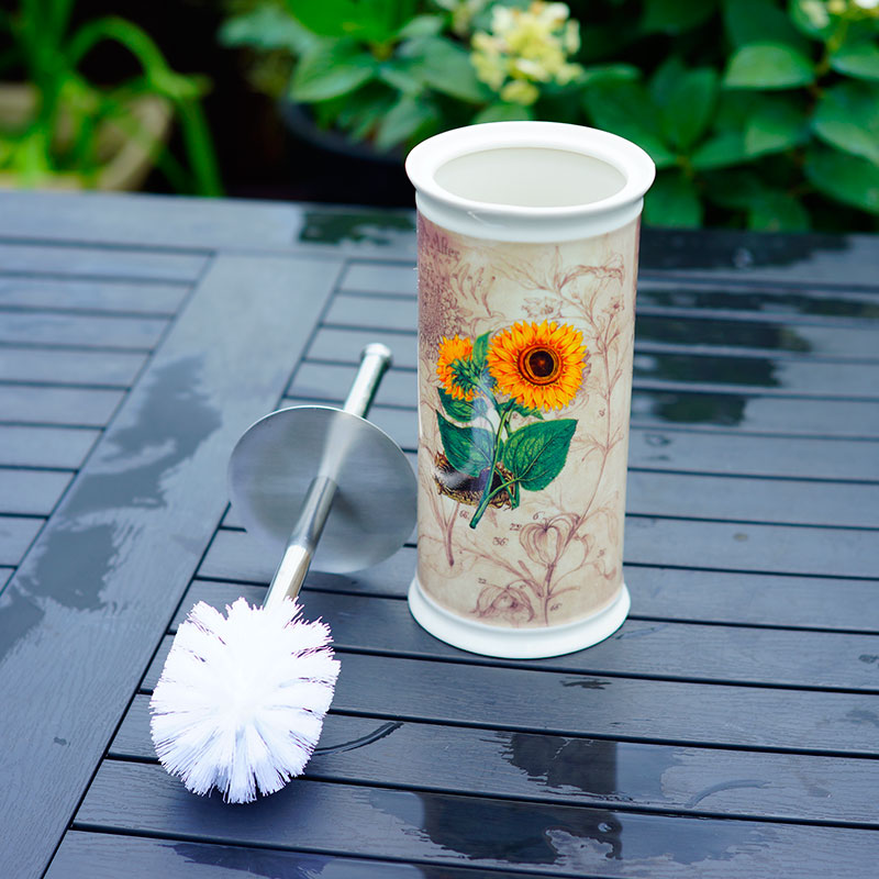 Toilet Brush Cup Toilet Brushed Seat With Plastic Brush Ceramic Sunflower Ostyle Toilet Brushed Toilet Brush Cleaning Brush