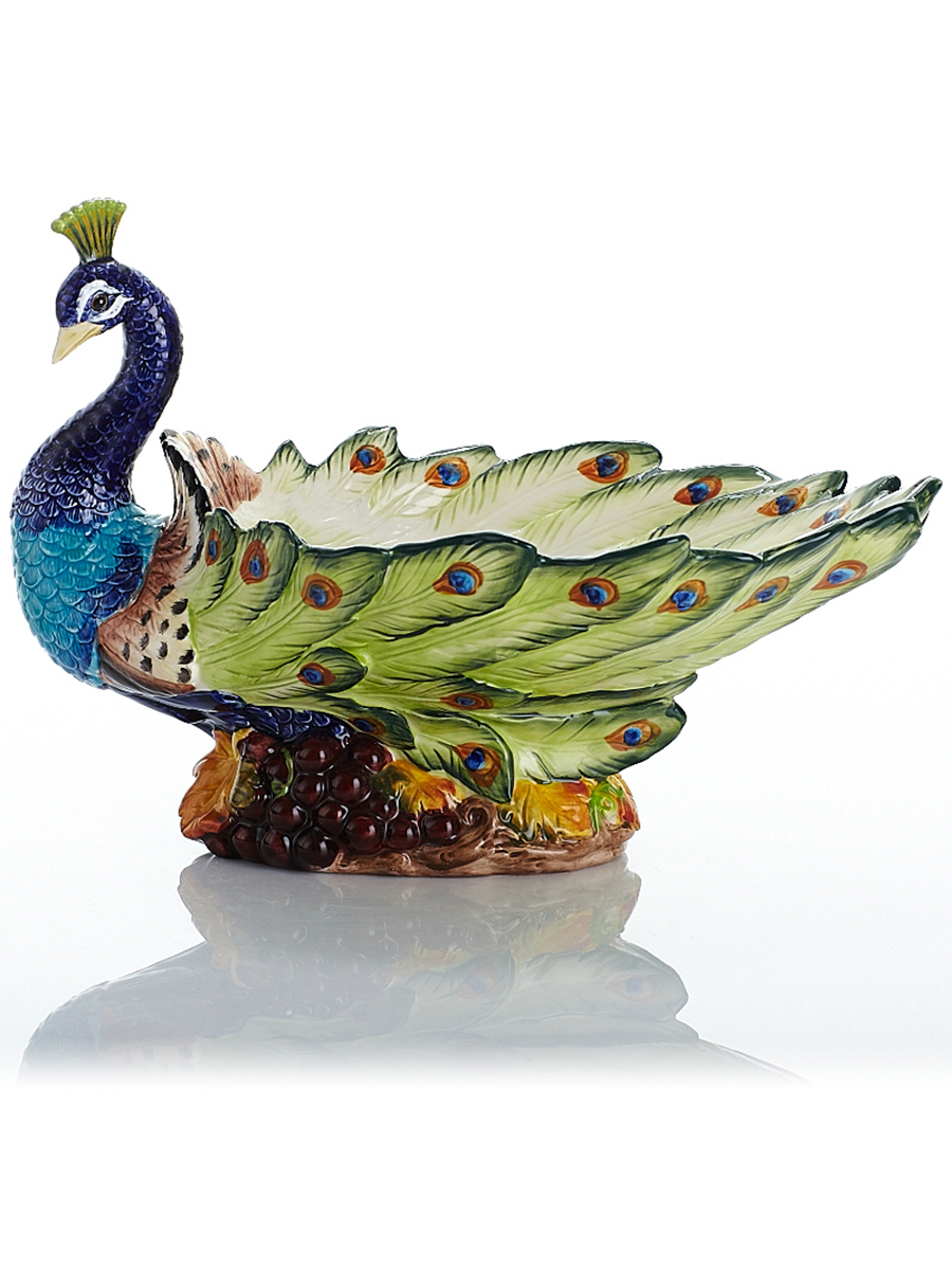 Peacock fruit plate Creative fashion fruit basket Chinese candy plate European ceramic tray Fruit bowl