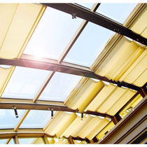 Zhishang Electric Folding Canopy Curtain Sunshine Room Sunshade Heat Insulation Sunscreen Glass Top Sky Curtain Top Curtain Customization