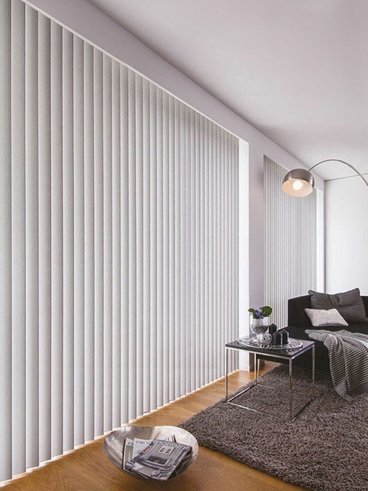 Zhishang waterproof imitation wood vertical blinds Wood texture shading vertical blinds left and right open customization