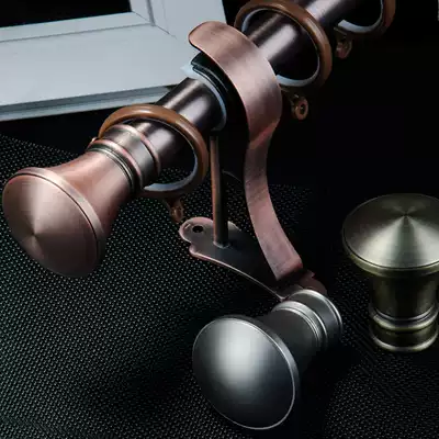 Zhishang stainless steel antique drawing Roman Rod silent curtain rod single rod double rod bracket accessories custom installation