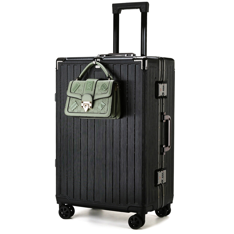 Fashion trolley case universal wheel pc aluminum frame luggage 24 inch suitcase student male and female password box 20 inch boarding