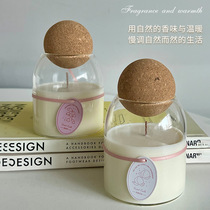 (Baby Experiment) Cute cork scented candle creative indoor scented smokeless candle birthday gift