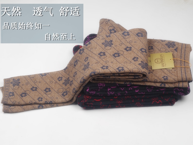 Phụ nữ mùa đông quần len trung niên dày quần ấm quần quần cao eo quần phụ nữ quần cashmere quần dài kích thước lớn quần dài quần tất nữ lót lông