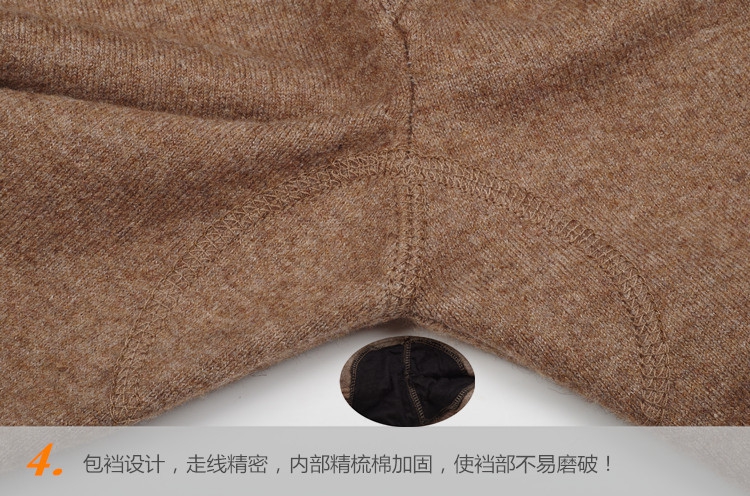 Quần nam và nữ mùa thu và mùa đông mỏng quần cashmere quần bó sát quần len ấm áp Quần len nữ quần mỏng nam ấm mùa thu quần bó sát cho nam