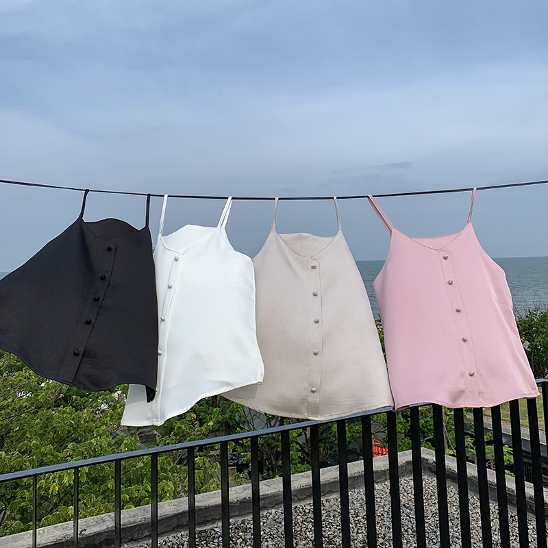 EKOOL loose V-collar silk satin hanging vest female sleeveless sleeveless with a sexy tops outside wearing sexy sweater