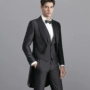 Mới đẹp trai quý ông tuxedo đen phù hợp miễn phí nóng tự tu tiệc cưới váy nam phù hợp với bộ đồ ba mảnh - Suit phù hợp quần âu