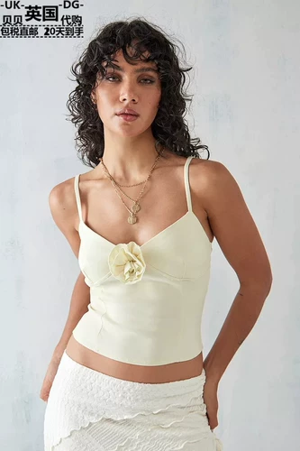 UO MOTEL Женский британский подлинная покупка жесткой V -neck Короткий подвеска жилет 0180957580032