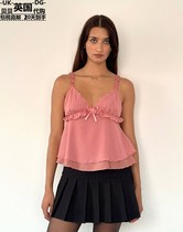 Motel Rocks Womens Clothing UK Direct Mail UO New Product Melinda Ruffled Chiffon Vest