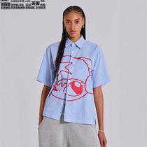 Jaded London womens UK direct mail new three-dimensional striped short-sleeved shirt JMS3498