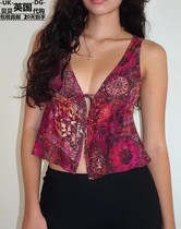 Motel Rocks Womens UK direct mail UO new Rolia shirred corded cardigan vest