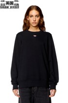 Diesel Womens UK Direct Shipping Black Extra Long Sleeve D Logo Sweatshirt A056940BAWT