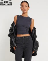 Motel Rocks Womens Clothing UK Direct Mail UO New Monlo Round Collar Sleeveless Vest