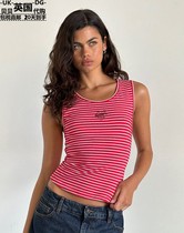 Motel Rocks womens clothing UK Direct mail UO new Lorica red striped sashimi