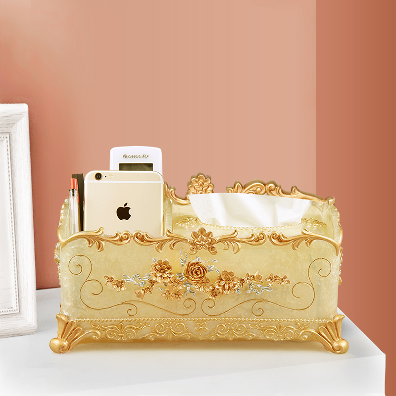 Tissue box living room multifunctional remote control storage box creative tea table sanitary paper box household luxury napkin paper box