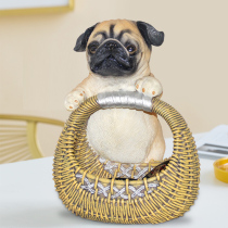 Nordic light luxury style shoe cabinet entrance key storage decoration decoration dog Creative into the door to put the key storage box