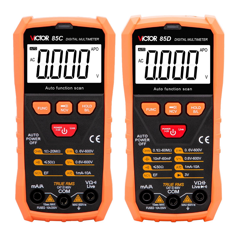 Victory Intelligent Automatic Shift Digital Multimeter Automatic Shift Anti-burning Multimeter Capacitance Meter VC85C