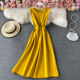 2026 Summer New Style Elegant Socialite Round Neck Waist-Slimming Sleeveless Fashion Solid Color Temperament Flared Long Dress