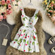 Summer sweet temperament plaid dress high waist sleeveless sexy fashion nightclub tube top polka dot suspender A-line skirt