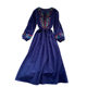 Seaside holiday dress female bohemian beach dress super fairy ethnic style embroidered lantern sleeves big swing dress