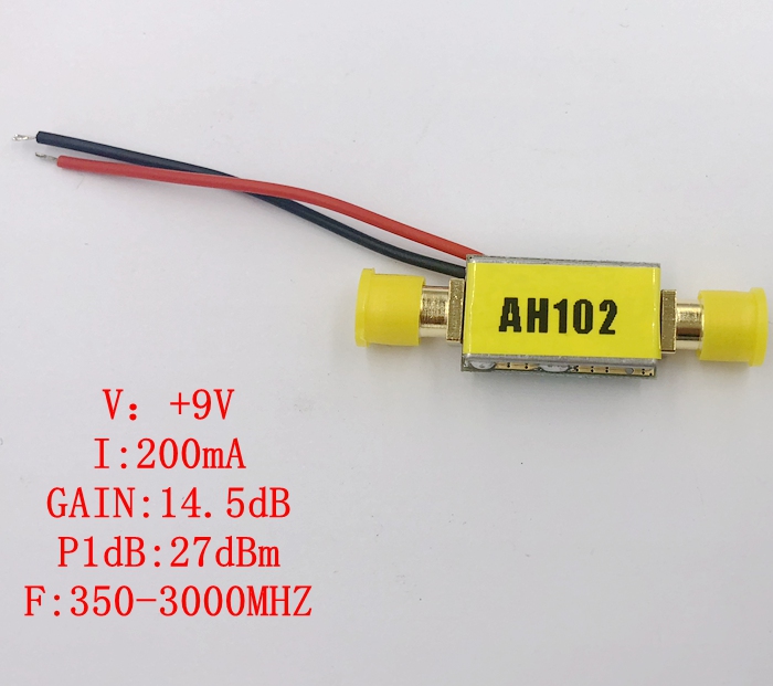 AH102 AH102 350-3000MHz power radio frequency amplifier module fixed gain 13dB single power manufacturer