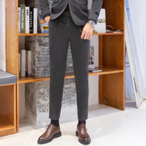 Mens non-ironing suit pants Business casual Korean trousers Soft slim suit pants Professional formal mens trousers