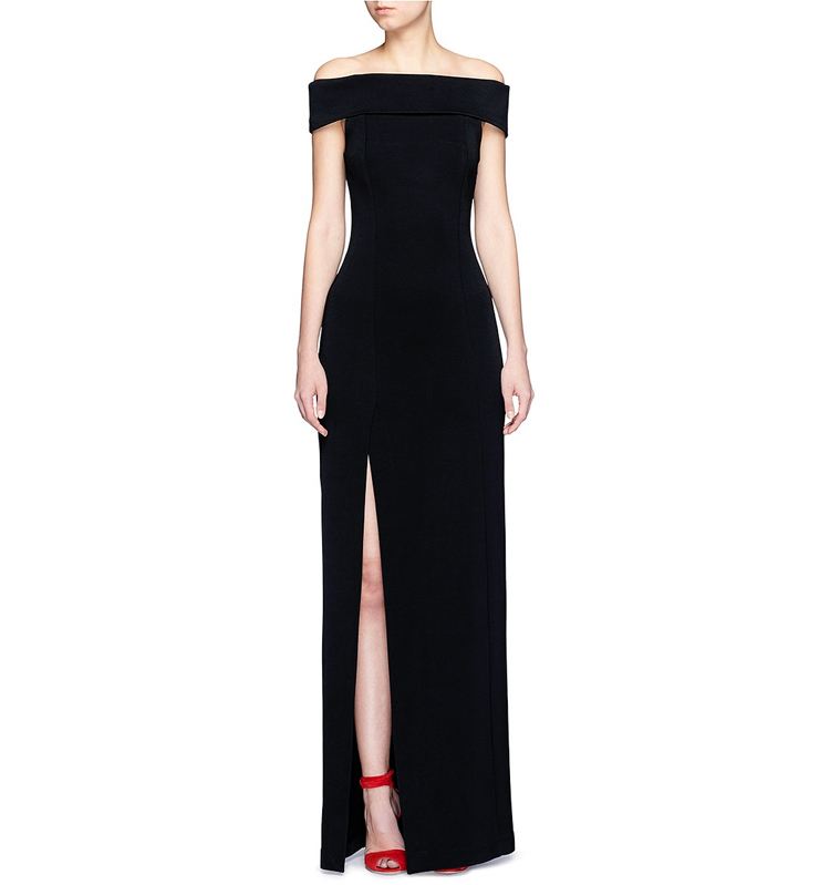 2026 European and American Style Off-Shoulder High-Slit Sexy and Elegant Annual Meeting Banquet Car Show Dress Slim-Fit Long Dress