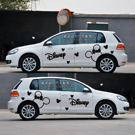 Whole car cartoon stickers Volkswagen Golf 6 full car stickers fit Carnival body stickers cute cartoon pull flowers