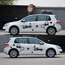 Car cartoon stickers Volkswagen Golf 6 full car stickers Fit Carnival body stickers Cute cartoon pull flowers