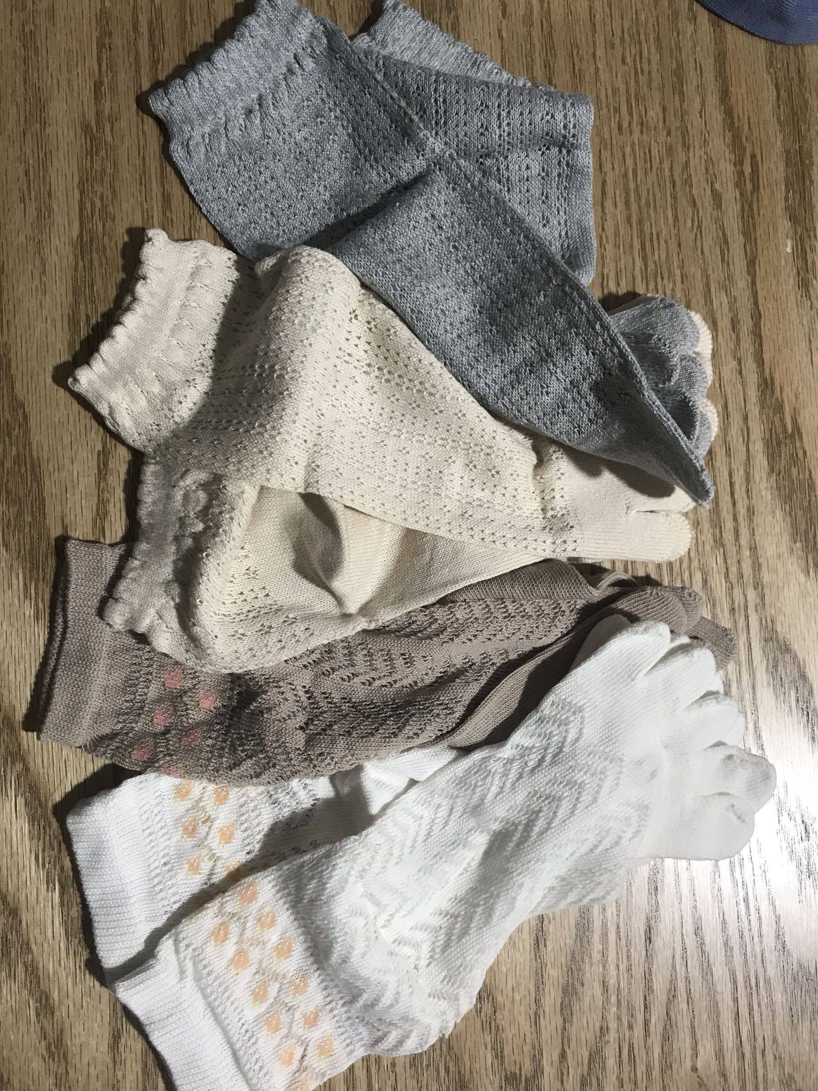 Japanese single foreign trade women's five-finger socks two pairs