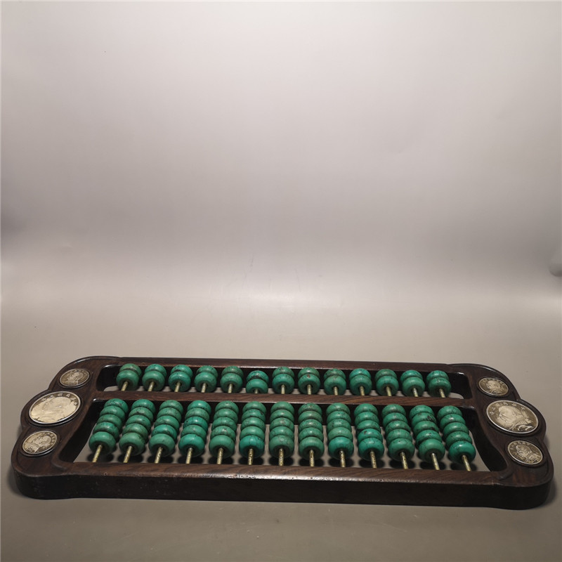 Antique bronze 067200 old wooden frame abacus shape thick and heavy shape made of the whole body light plain color elegant