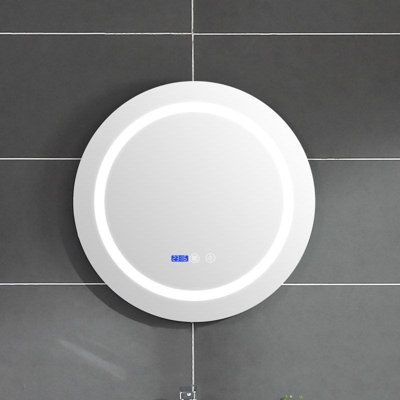 Bathroom Mirror Cabinet Hanging Wall Style Dressing Room Mirror Anti-Fog Smart Mirror Round Bathroom Mirror Toilet Mirror with shelves