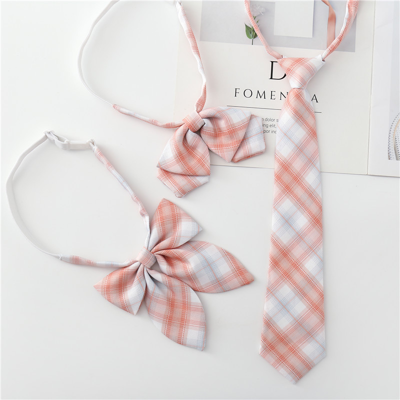 Liang Tie Metagas Powder Child Tie Boy Girl Academy Wind Decoration Collar Pink butterfly knot pink fit JK clothes