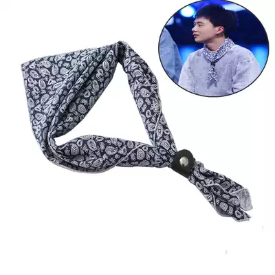 Men's square towel Guo Kylin same male scarf British cashew flower spring and Autumn thin men's silk scarf cotton cloth