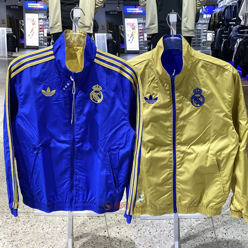Adidas, мужская куртка, футбольный двусторонний спортивный костюм, JZ2236