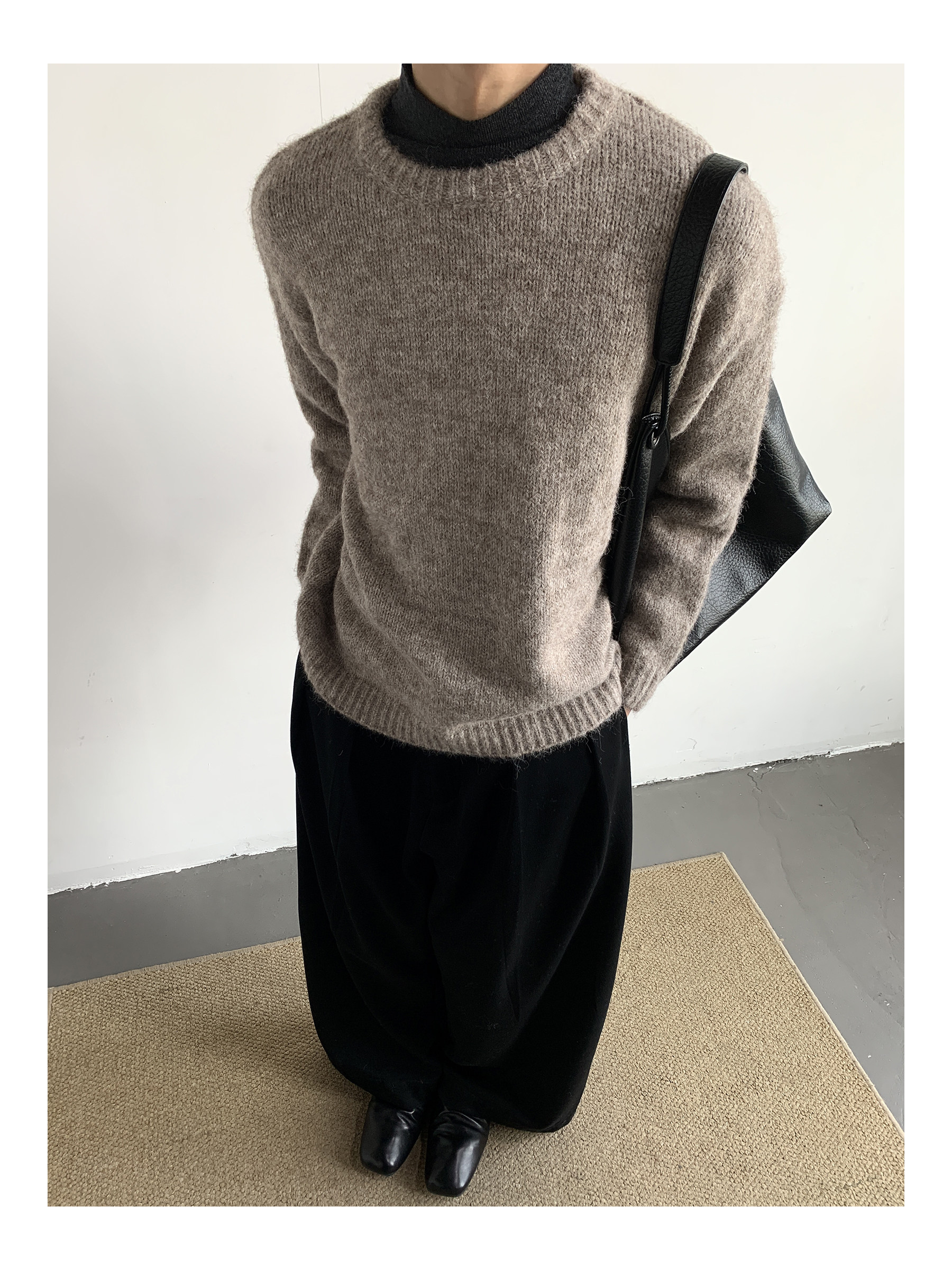 MION Thickened Wool Knit Sweater