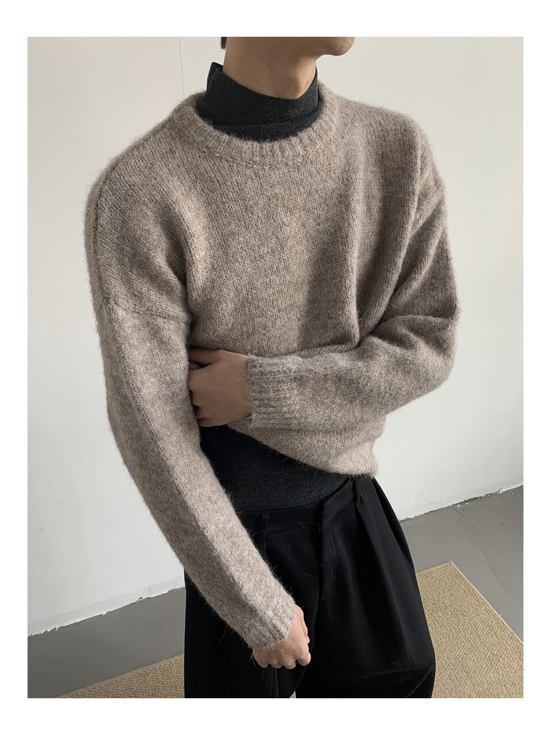 MION Thickened Wool Knit Sweater