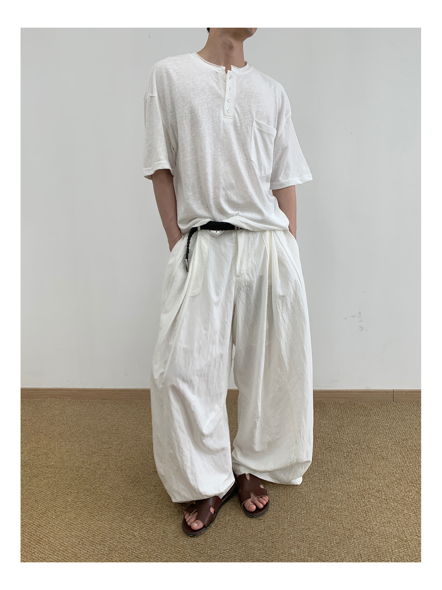 MION Henley Neck Relaxed Tee