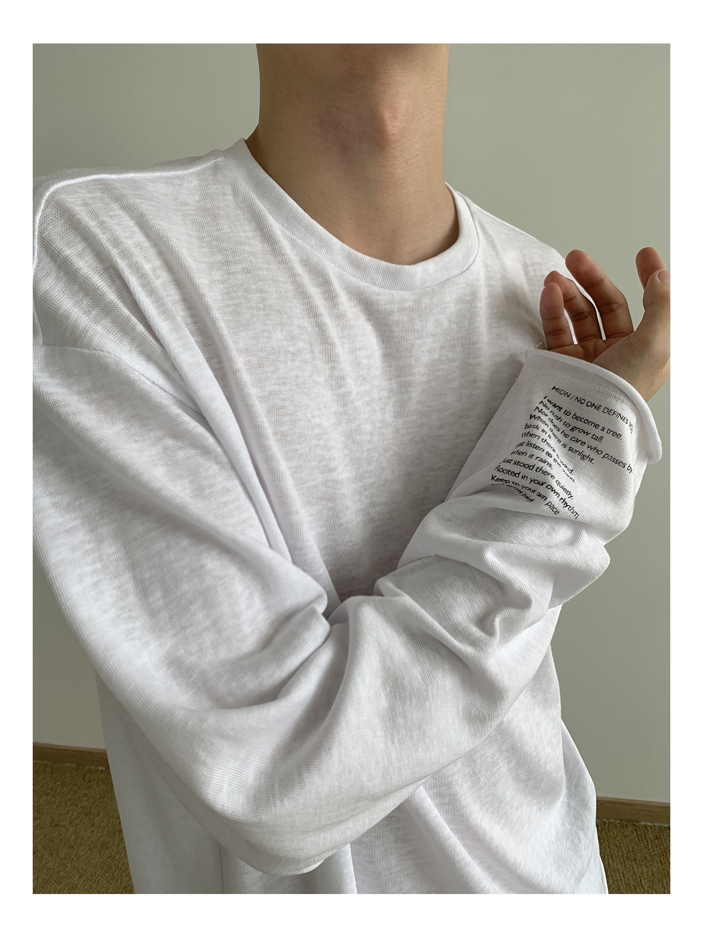 MION Relaxed Slub Cotton Long-Sleeve Tee