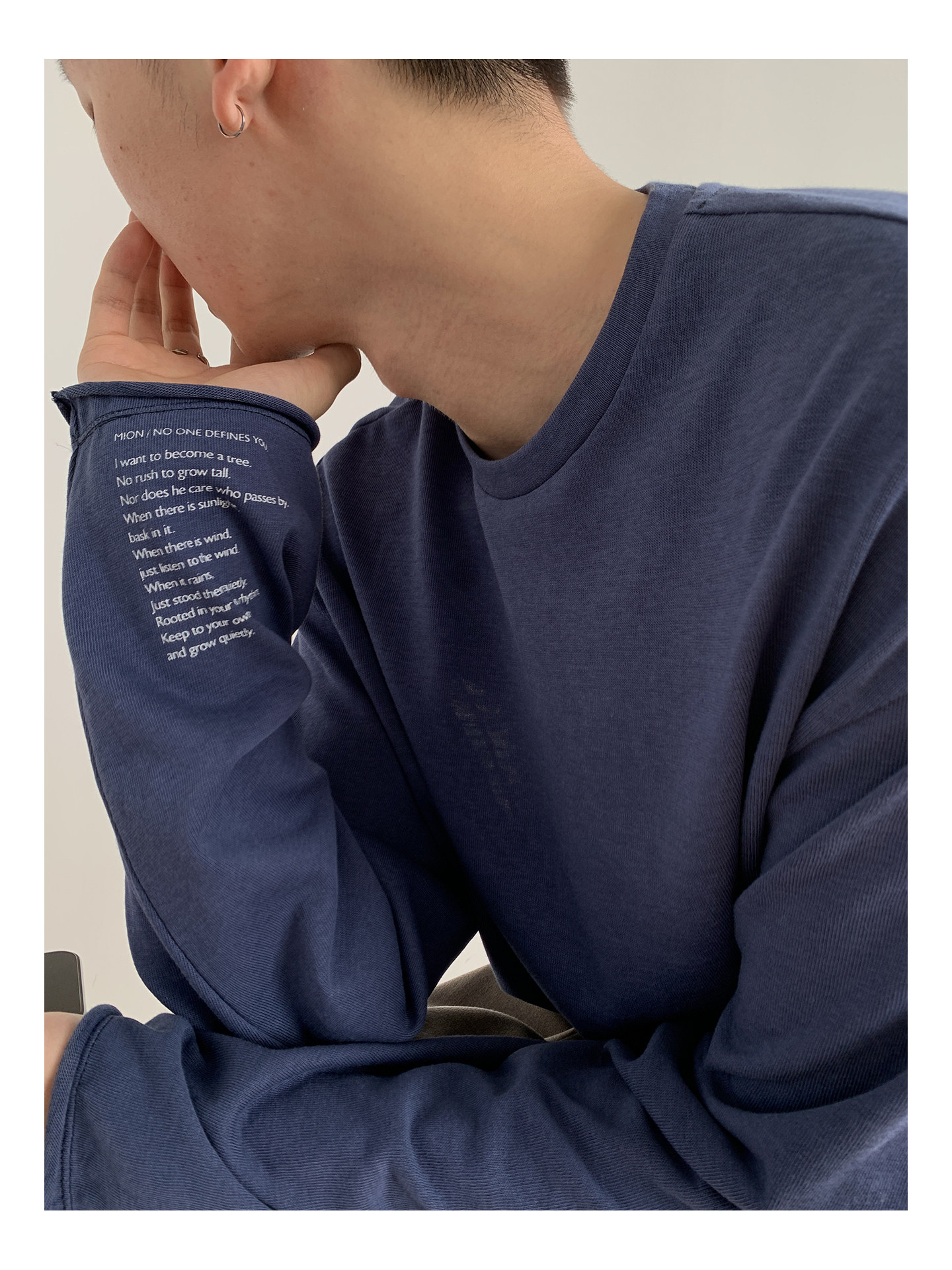 MION Relaxed Slub Cotton Long-Sleeve Tee