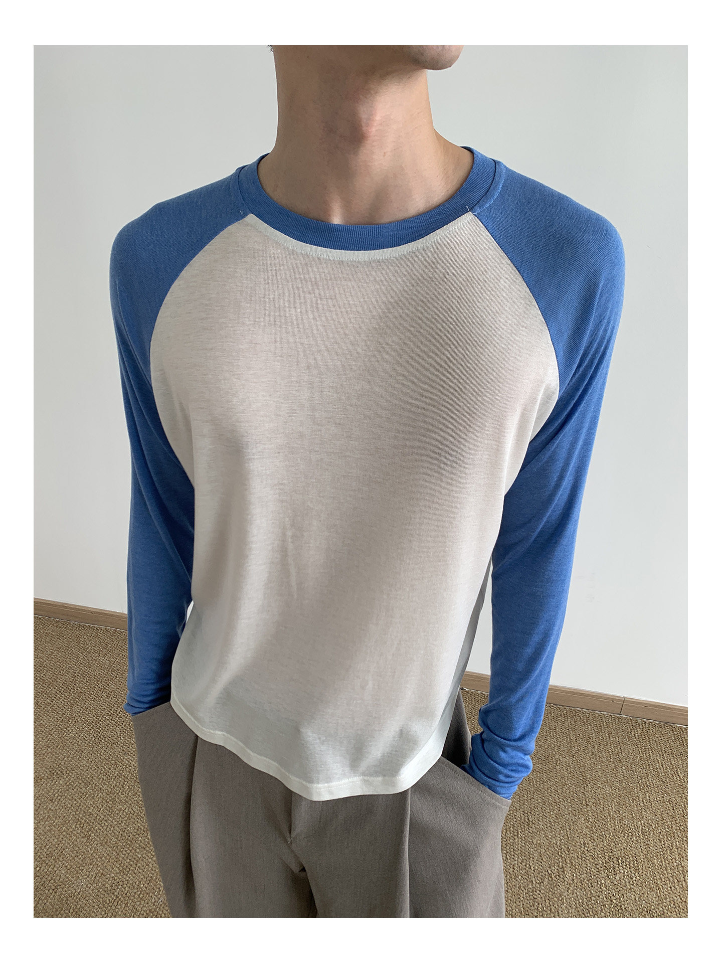 MION Cropped Raglan-Sleeve Crewneck Tee