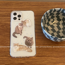 Yoona Home super cute cute cat for Apple 12 phone case XS transparent iPhone11Pro Max